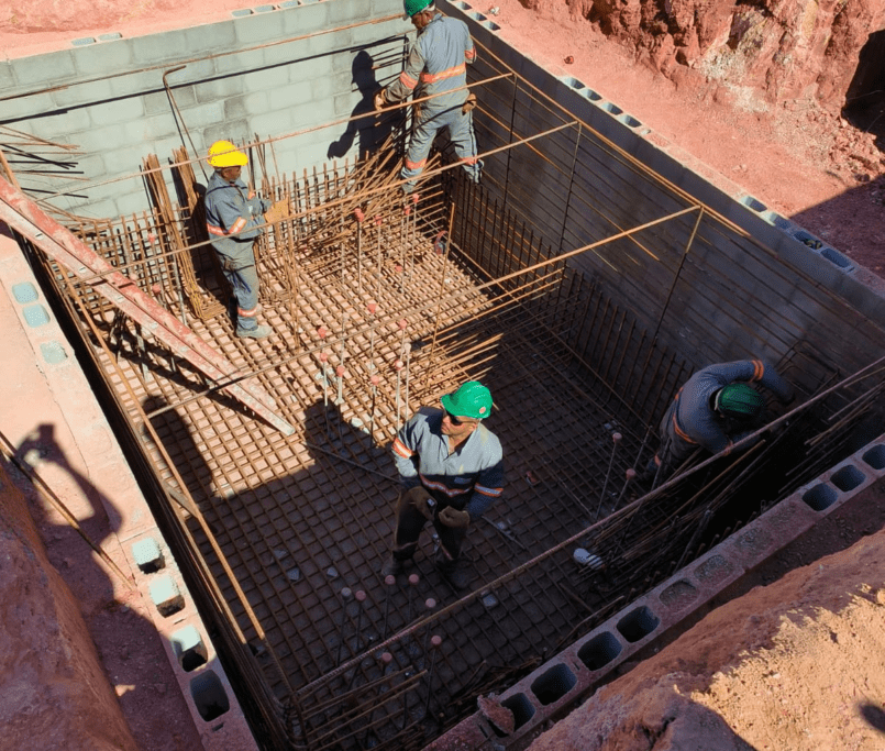 Execução de armação do bloco de fundação dos elevadores da Torre 09 - 04-2026